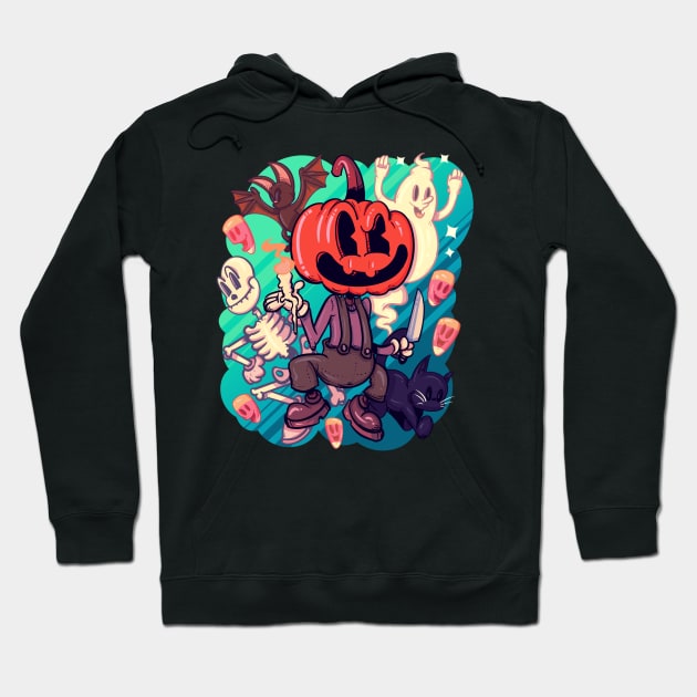 Rubber Hose Halloween Hoodie by LVBart